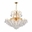 28" 9 Light Down Chandelier with Gold finish