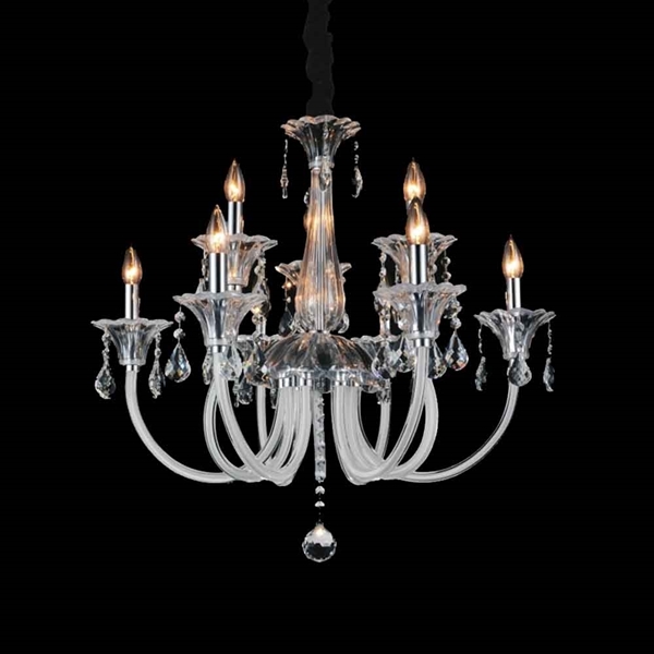 Picture of 28" 9 Light Up Chandelier with Chrome finish