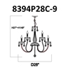 Picture of 28" 9 Light Up Chandelier with Chrome finish