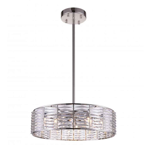 Picture of 29" 12 Light Down Chandelier with Bright Nickel finish