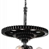 Picture of 29" 4 Light Up Chandelier with Gray finish