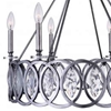 Picture of 29" 6 Light Candle Chandelier with Gun Metal finish