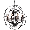 Picture of 29" 8 Light Up Chandelier with Brown finish