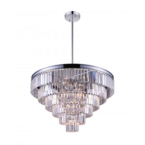 Picture of 30" 15 Light Down Chandelier with Chrome finish