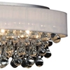Picture of 30" 6 Light Drum Shade Flush Mount with Chrome finish