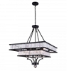 Picture of 30" 8 Light  Chandelier with Black finish