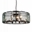 31" 12 Light  Chandelier with Black finish