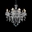 32" 10 Light Up Chandelier with Chrome finish