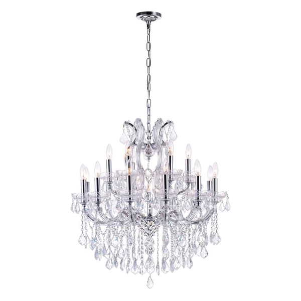 Picture of 32" 19 Light Up Chandelier with Chrome finish