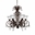 32" 6 Light Candle Chandelier with Dark Bronze finish