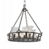 Picture of 32" 6 Light Up Chandelier with Antique Black finish