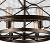 Picture of 32" 6 Light Up Chandelier with Light Brown finish