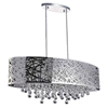 Picture of 32" 8 Light Drum Shade Chandelier with Chrome finish