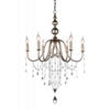 Picture of 33" 6 Light Up Chandelier with Speckled Nickel finish