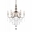 33" 6 Light Up Chandelier with Speckled Nickel finish