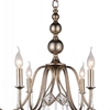 Picture of 33" 6 Light Up Chandelier with Speckled Nickel finish