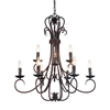 Picture of 33" 9 Light Up Chandelier with Oil Rubbed Brown finish