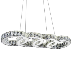 33" LED  Chandelier with Chrome finish