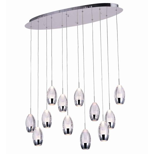 Picture of 34" 12 Light Multi Light Pendant with Chrome finish