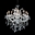 34" 12 Light Up Chandelier with Chrome finish
