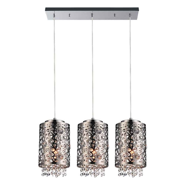 Picture of 34" 3 Light Multi Light Pendant with Chrome finish