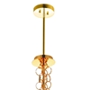 Picture of 34" 4 Light Drum Shade Chandelier with Gold finish