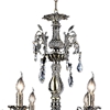 Picture of 34" 6 Light Up Chandelier with Antique Brass finish
