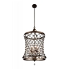 Picture of 34" 8 Light Up Chandelier with Speckled Bronze finish