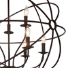 Picture of 34" 9 Light Up Chandelier with Brown finish