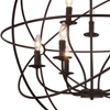 Picture of 34" 9 Light Up Chandelier with Brown finish
