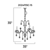 Picture of 35" 15 Light Up Chandelier with Chrome finish