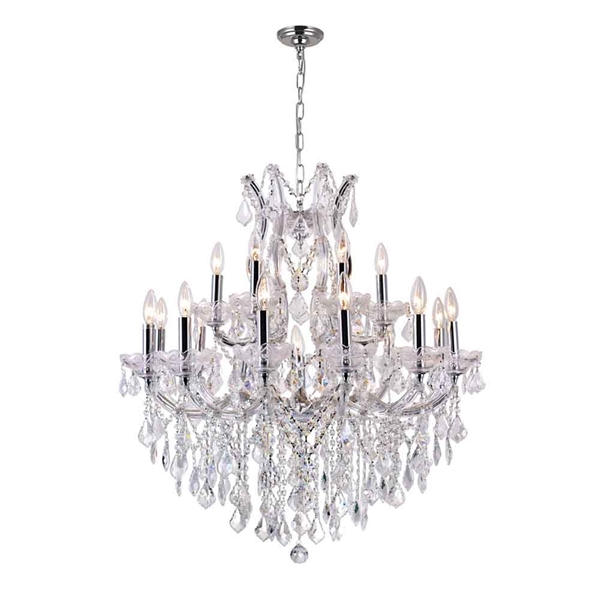Picture of 35" 19 Light Up Chandelier with Chrome finish