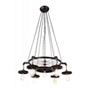 Picture of 35" 7 Light Down Chandelier with Blackened Copper finish