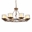 35" 8 Light Candle Chandelier with Satin Nickel finish