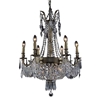 Picture of 35" 9 Light Up Chandelier with Antique Brass finish