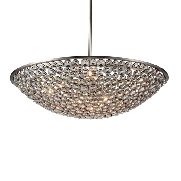 Picture of 36" 10 Light  Chandelier with Satin Nickel finish