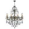 Picture of 36" 8 Light Up Chandelier with Antique Brass finish