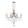 Picture of 36" 8 Light Up Chandelier with Speckled Nickel finish