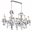 37" 10 Light Up Chandelier with Pearl White finish