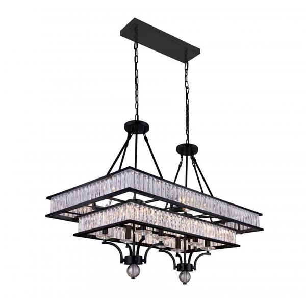 Picture of 37" 16 Light Island Chandelier with Black finish