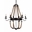 37" 6 Light Up Chandelier with Rust finish