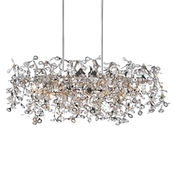 37" 7 Light Down Chandelier with Chrome finish