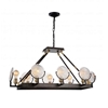 Picture of 37" 8 Light Up Chandelier with Brown finish
