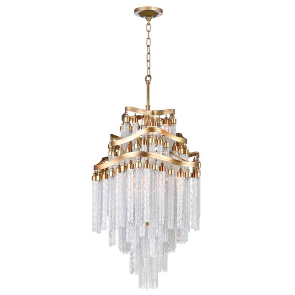 Picture of 38" 10 Light Down Chandelier with Gold finish