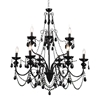 Picture of 38" 9 Light Up Chandelier with Black finish