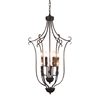 Picture of 38" 9 Light Up Chandelier with Rubbed Brown finish