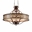 39" 6 Light Drum Shade Chandelier with Brushed Chocolate finish