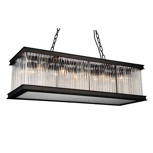 Picture of 40" 10 Light  Chandelier with Black finish