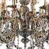 Picture of 40" 12 Light Up Chandelier with Antique Brass finish