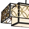 Picture of 41" 4 Light Drum Shade Chandelier with Golden Line Bronze finish